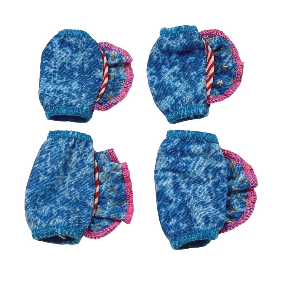 BARBIE Mattel Star Stepper Horse Denim Print Leg Warmers 4pc Set Vintage 1991